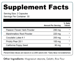 NervoVive Supplement Facts